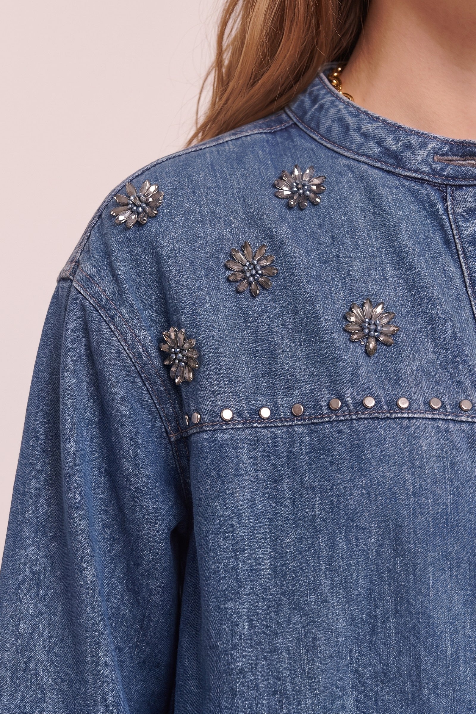 BSB - Camicia Giacca Denim Gioiello